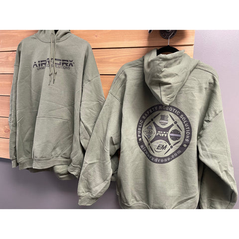 Airworx Public Safety Hoodie - OD Green - X-LARGE (Limited Print) - Airworx Unmanned Solutions